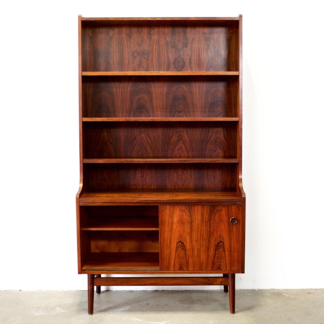 Brown 1950s Nexø Møbelfabrik Rosewood Bookcase Designed by Johannes Sorth For Sale - Image 8 of 10