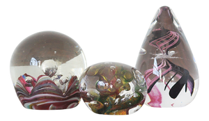 Vintage Paperweight Ball, Italy, 1970, Set of 3