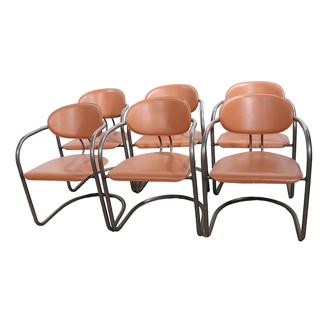 Set of 6 Effezeta Dining Chairs Made in Italy 1970's Chairish