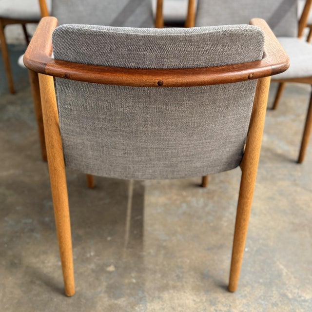 Set of 6 Danish 1960s Dining Chairs Teak & Oak Hans Olsen for n.a. Jørgensens Møbelfabrik For Sale In New York - Image 6 of 12