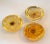 Three Mid-Century Modern Resin Pressed Yellow & Orange Dried Blooms Paperweights For Sale - Image 11 of 13
