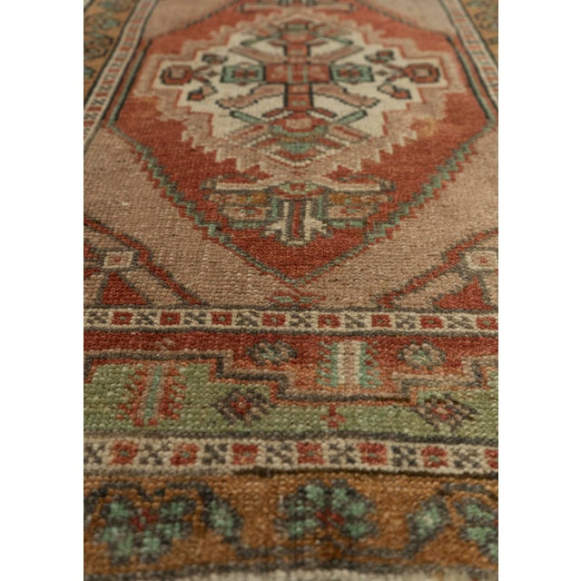 Turkish Turkish Mini Rug Oriental Hand Knotted Vintage Rug 1'11" x 3'2" #21210 For Sale - Image 3 of 8