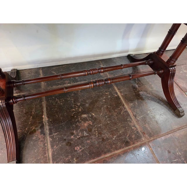 Wood Antique Sofa Table Desk Library Table Mahogany Console Table For Sale - Image 7 of 11