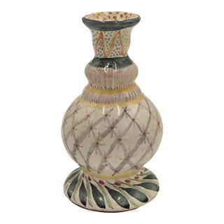 1990s MacKenzie Childs Ceramic Vase For Sale