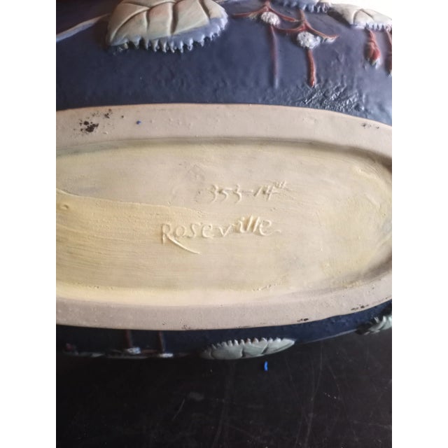 Ceramic 1980s Roseville Dual Handle Oval Bowl For Sale - Image 7 of 8