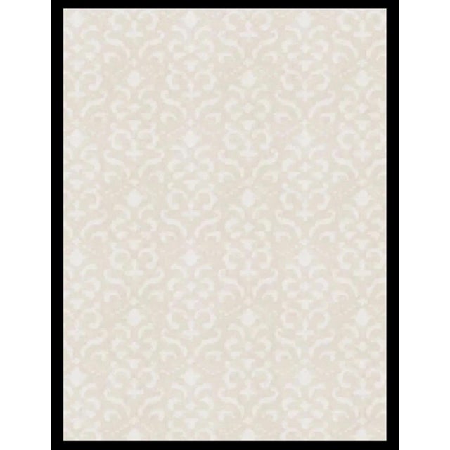 Contemporary Pair of Stroheim Salamis Platinum Sheer Linen & Cotton Damask Curtains 7’t X 24’w (Total Width) For Sale - Image 3 of 3