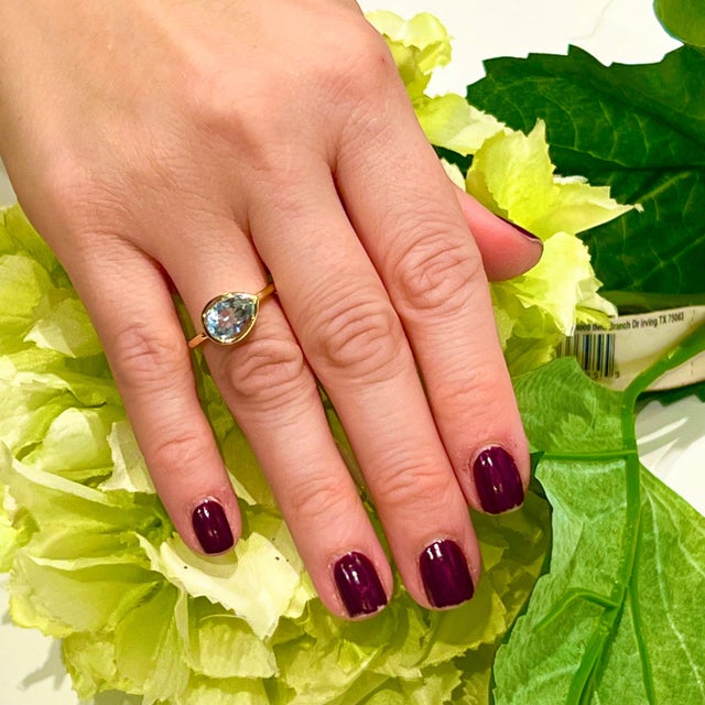 Natural Topaz Ring 6.5 14k Y Gold 3.15 TCW Certified For Sale - Image 11 of 15