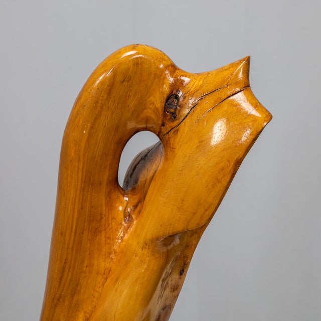 Beige Abstract Organic Wood Sculpture by H. Hinfelaar, Netherlands, 1980s For Sale - Image 8 of 11