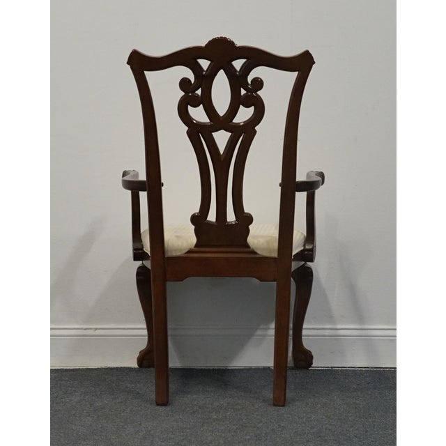 Universal Furniture Mahogany Contemporary Traditional Chippendale Style Dining Arm Chair For Sale In Kansas City - Image 6 of 10