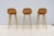 Danish Iskos-Berlin for Muuto Brown Leather Fiber Bar Stools Oak Base - Set of 3 For Sale - Image 11 of 18