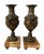 Pair of Antique Late 19th Century French Bronze Urns Cassolettes Marble Bases For Sale - Image 4 of 12