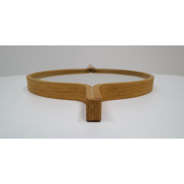 Glass Handheld White Oak Mirror by Jørgen Gammelgaard For Sale - Image 7 of 12