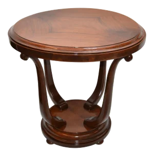 Italian Art Deco Walnut Wood Coffee Table, Center Table, 1950