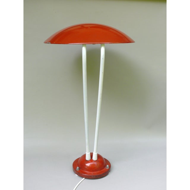 Mid-Century Modern Orange and Light Beige Outdoor Mushroom Lamp from Bega, 1950s For Sale - Image 3 of 18