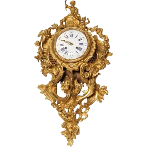 Louis XV Chinoiserie Style Gilt Bronze Cartel Clock by Raingo Freres