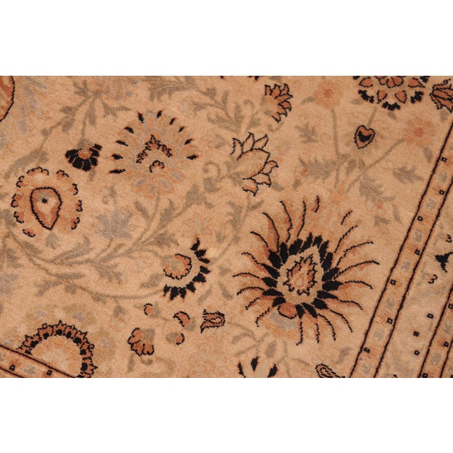 Shabby Chic Shabby Chic 1990's Pak-Persian Tan/Green Wool Rug - 6'1'' X 8'11'' For Sale - Image 3 of 9
