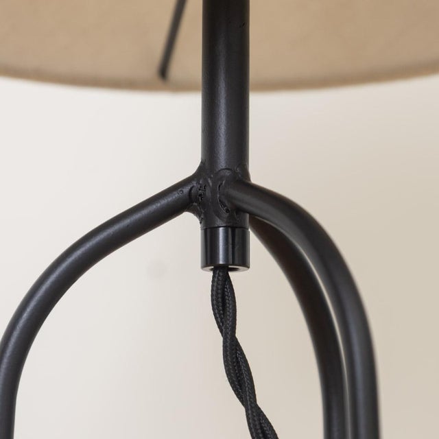 Black Contemporary Panoplie Large Iron Tripod Lamp For Sale - Image 8 of 13