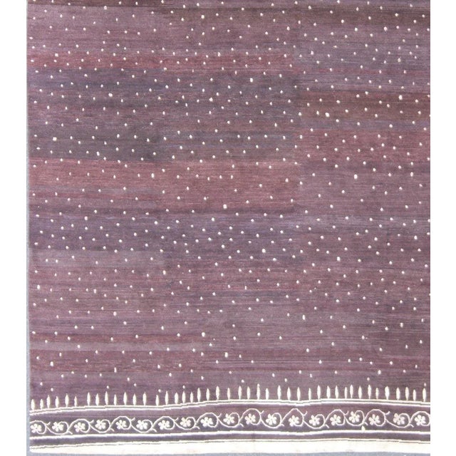 Abstract Tibetan Silk and Wool Modern Rug by Keivan Woven Arts, 8'10" X 12'1" For Sale - Image 3 of 13