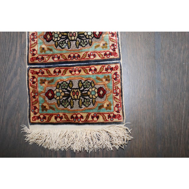 Superfine Signed Turkish Herekeh All Silk Pictorial Animal Rug from the 3rd quarter of the 20th century