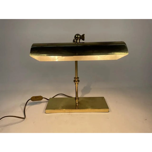 Iconic and beautiful "ministerial", classic brass desk lamp. Fully functional. European Plug (up to 250V).The wiring of...