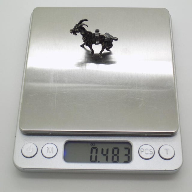 Vintage Italian Handmade Silver Goat, 1960s For Sale - Image 9 of 11