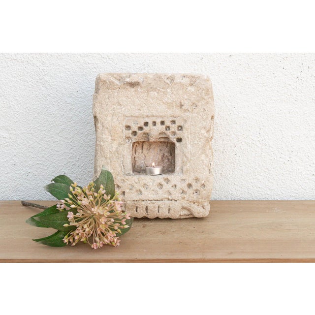 Primitive Carved Stone Inidan Niche For Sale In Los Angeles - Image 6 of 6