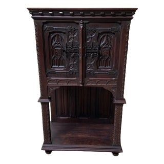 Antique Neo-Gothic Cabinet, 1880 For Sale
