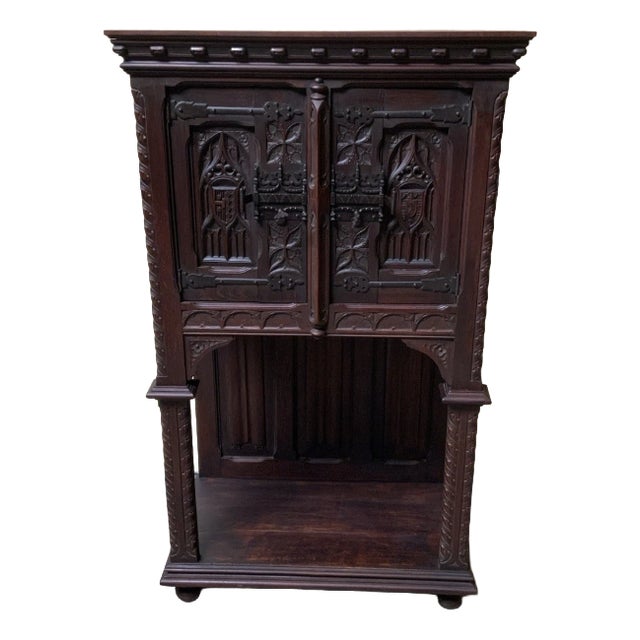 Antique Neo-Gothic Cabinet, 1880 For Sale