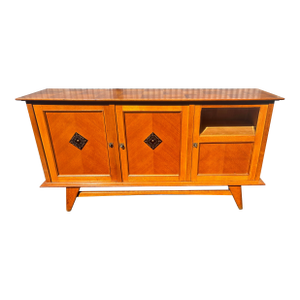 1950s French Mid-Century Modern Oak Sideboard With Bar Cabinet