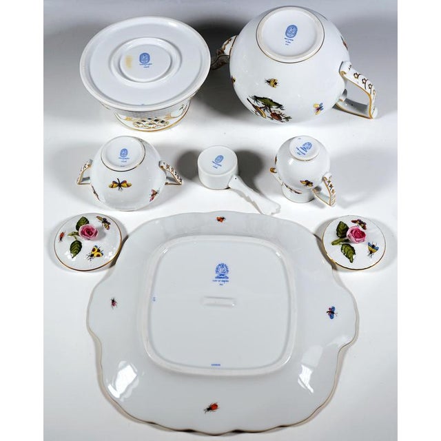 Rothschild Oiseaux Tea and Dessert Set for Six Persons from Herend, Set of 23 For Sale - Image 5 of 9