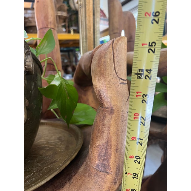 1970s Natural Wood "Okay" Posed Hand Chair Mudras for Pranayama For Sale - Image 9 of 9