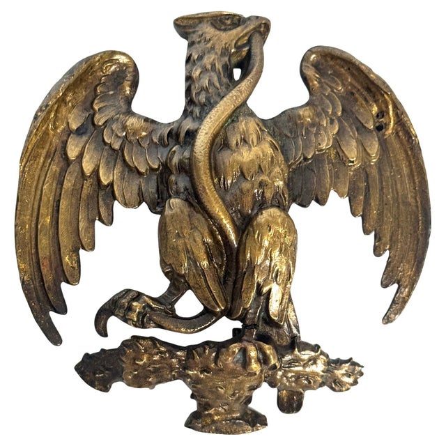 Early 19th Century French Empire Bronze Mount of an Eagle Subduing a Serpent, Desmalter / Thomire For Sale - Image 5 of 18