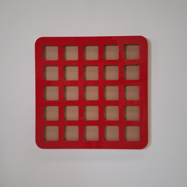Red Wall-Mounted CD Holder by villahomecollection For Sale - Image 4 of 4