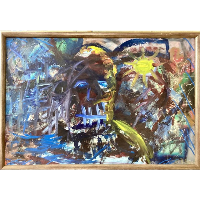 20th Century Oil on Canvas Abstract Painting For Sale - Image 9 of 10