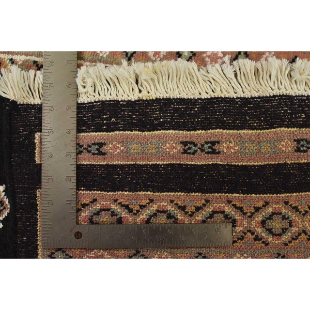 Bokhara Jaldar Rug 5’3” X 8’5” Black Wool Tribal Hand-Knotted Oriental Carpet For Sale - Image 12 of 12