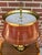 Mid-Century Modern 1960s Maison Janson Style Brass and Red Toleware Bouillotte Table Lamp For Sale - Image 3 of 12