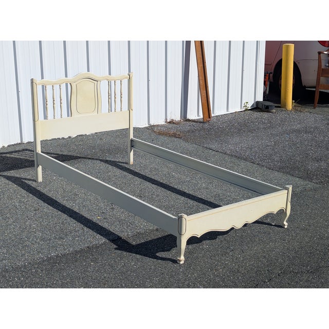 Dixie Furniture 1960s Vintage French Provincial Style Twin Bedframe For Sale - Image 9 of 11