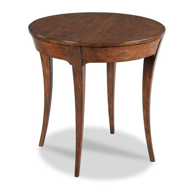 Transitional Valance Lamp Table in Brown For Sale - Image 3 of 3