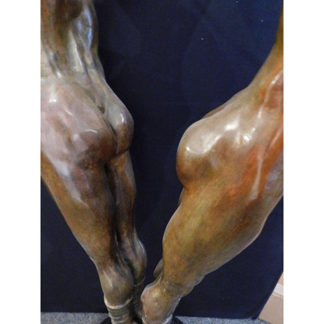 Renzo "One Thought Conceived" Bronze Sculpture Hand Signed Artwork Lifesize For Sale - Image 12 of 17