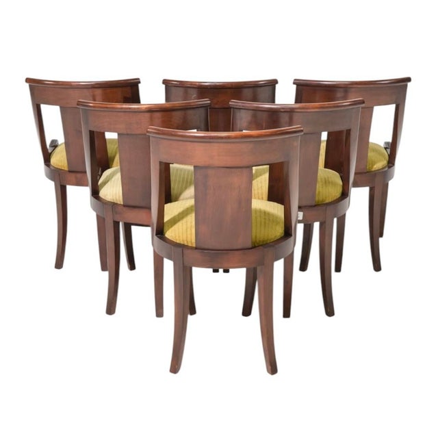 Set of Six French Empire–Style Walnut Dining Chairs, Circa 1920 For Sale - Image 4 of 6