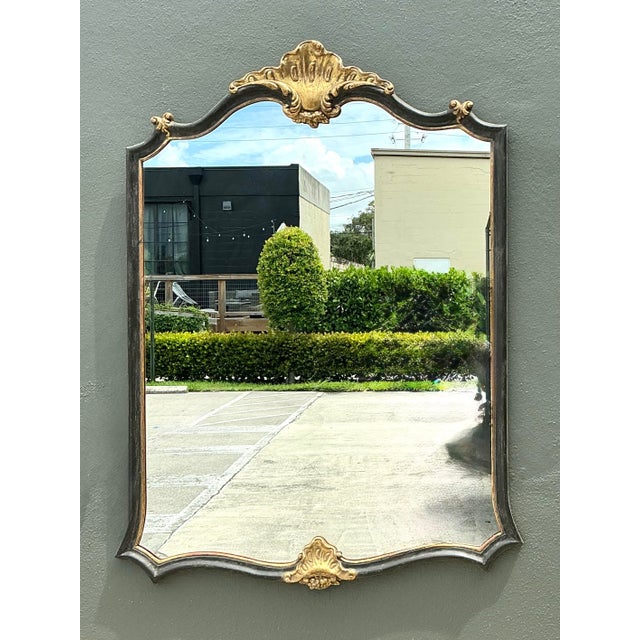 Wood Vintage Ornate Carved Wood Mirror For Sale - Image 7 of 12