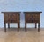 Rustic Mid-Century Spanish Rustic Wood Bedside Tables, 1940s, Set of 2 For Sale - Image 3 of 12