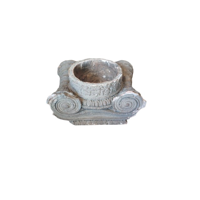 Late 19th Century Antique Pair of Architectural Neoclassical Terracotta Column Capitals For Sale - Image 5 of 5