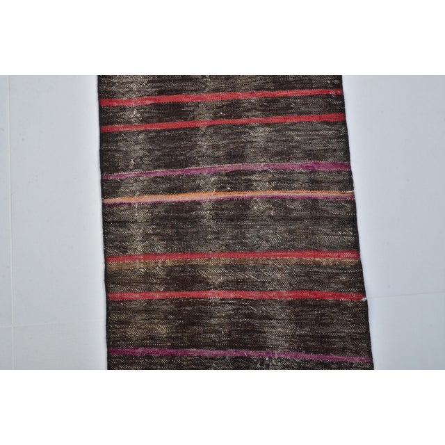 Textile 1950s Colourful Oushak Kilim Runner For Sale - Image 7 of 9