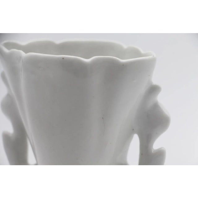 White 19th Century White French Porcelain Altar Vase For Sale - Image 8 of 13