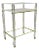Vintage Mid Century Modern Lucite & Brass Rolling Bar Cart Tall Side Table For Sale