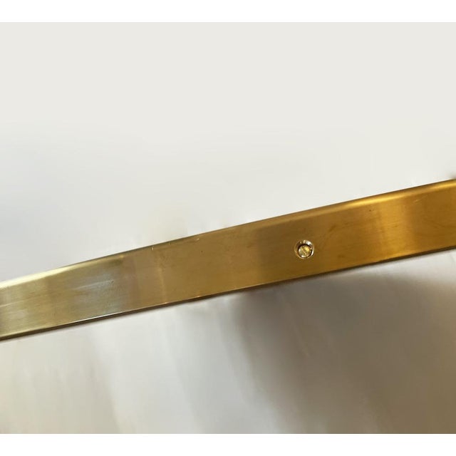 Vintage Round Mirror with Brass Frame, 1970s For Sale - Image 6 of 10