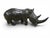 Black Serpentine Rhinoceros Sculpture by Lamelik, Zimbabwe, 1960s For Sale - Image 8 of 11
