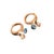 Baby Evil Eye Rose Gold Earrings, A Pair For Sale - Image 10 of 12