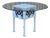 Farmhouse "Butcher" Cow & Pig Painted White & Black Metal & Glass Dining Table For Sale